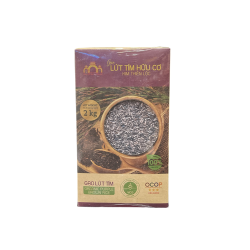 [50000338] Gạo Lứt Tím Hữu Cơ KTL hộp 2kg