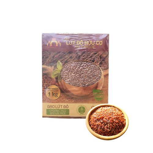 [50000339] Gạo Lứt Đỏ Hữu Cơ KTL hộp 1kg